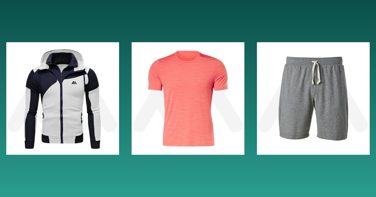 Hoodie, casual T-shirt and lounge shorts samples from Maswiz Industries, custom athleisure wear manufacturers in Sialkot