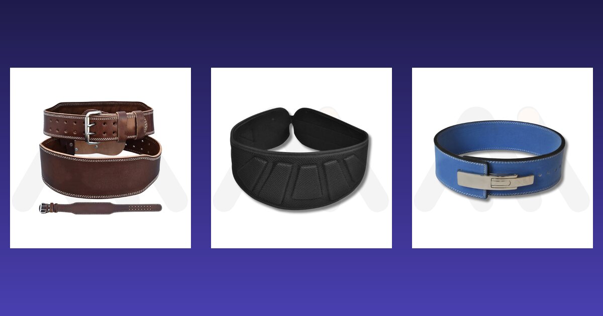 Leather gym belt and neoprene gym belt samples from Maswiz Industries, custom gym belt manufacturers in Sialkot