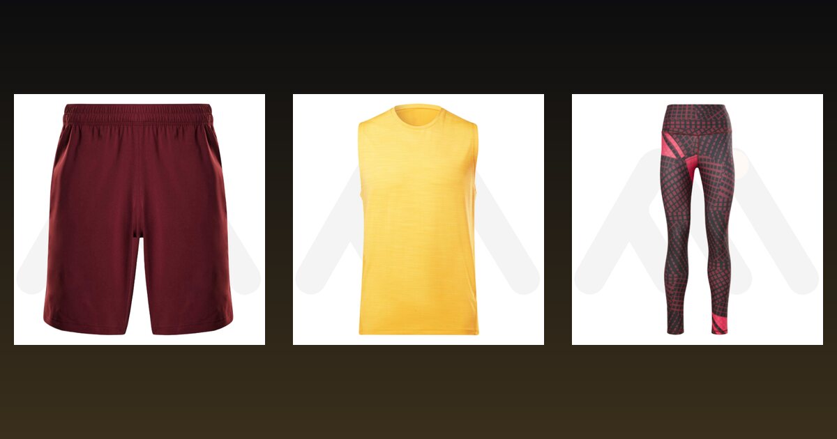 Shorts, tank top and leggings samples from Maswiz Industries, custom running wear manufacturers in Sialkot