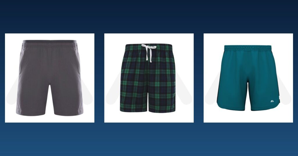 Gym, lounge and tennis shorts samples from Maswiz Industries, custom shorts manufacturers in Sialkot
