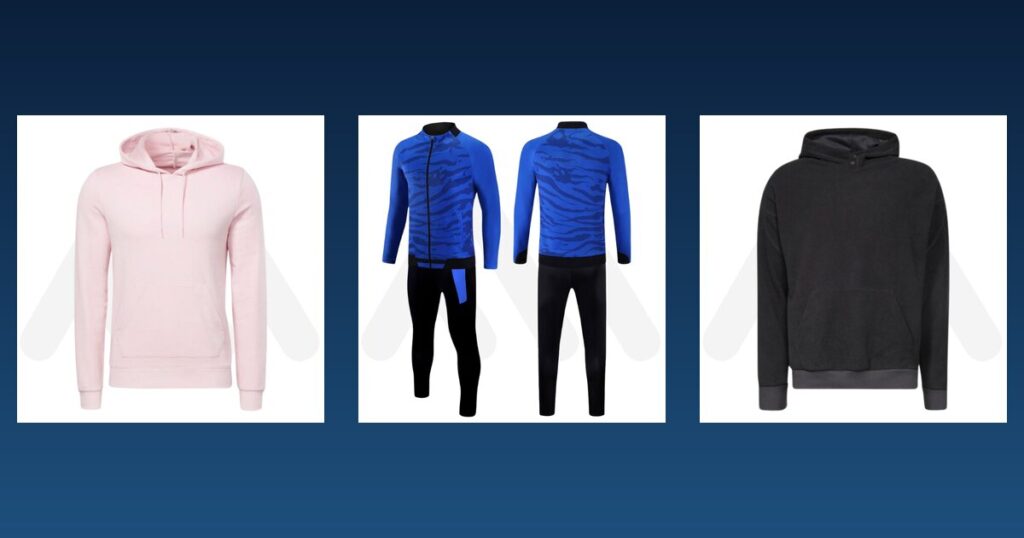 Fitness hoodie and gym tracksuit samples from Maswiz Industries, custom tracksuit manufacturers in Sialkot