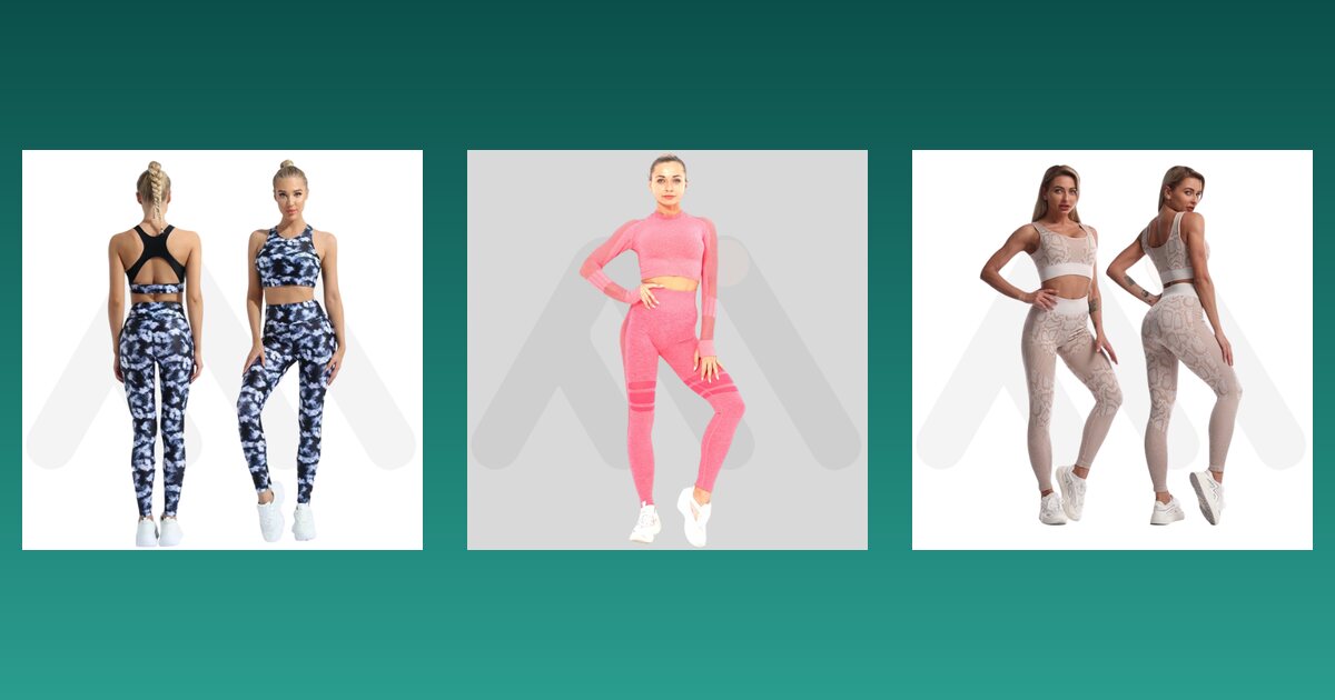 Gym yoga set samples from Maswiz Industries, custom yoga sets manufacturers in Sialkot